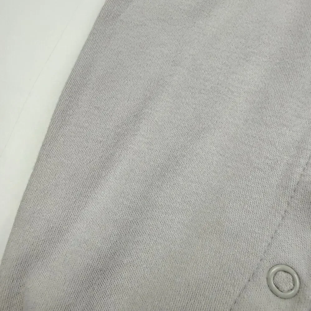 Hanna Andersson Organic Gray Footed Sleeper, Size Newborn
